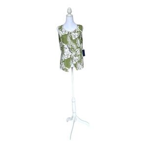 Rachel Roy Hunter Green Palm Tree Top-Size M